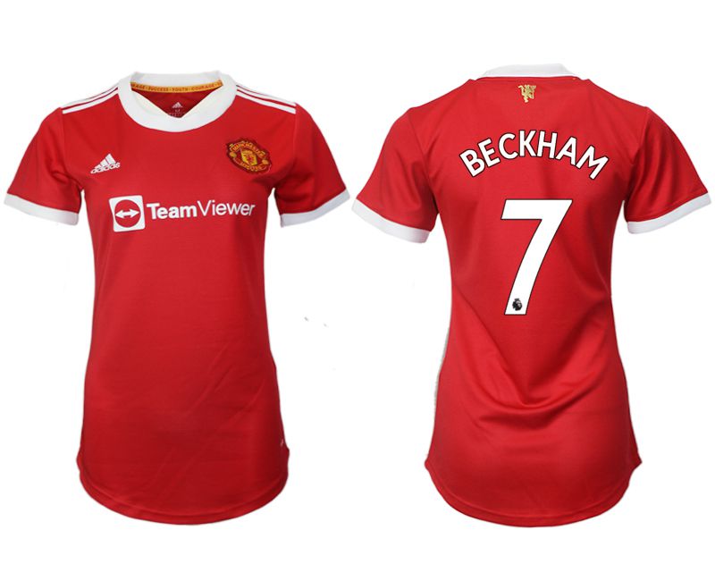 Women 2021-2022 Club Manchester United home aaa version red #7 Soccer Jerseys->women soccer jersey->Women Jersey